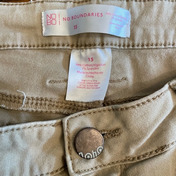No Boundaries boys khaki pants size 15 - Picture 2 of 3
